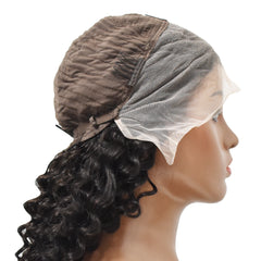 Deep Wave 13x4 Transparent Lace Front Wigs Human Hair Wig 180%