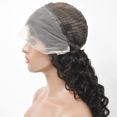 Water Wave 13x4 Transparent Lace Front Wigs Human Hair Wig 180%