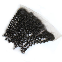 13x4 Transparent Lace Frontal Kinky Curly Hair High Quality Virgin Hair