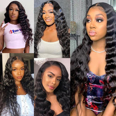 13x4 HD Lace Frontal Deep Wave Hair High Quality Virgin Hair