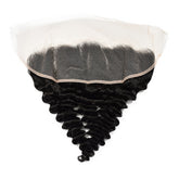 13x4 Transparent Lace Frontal Deep Wave Hair High Quality Virgin Hair