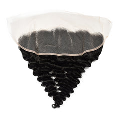 13x4 Transparent Lace Frontal Deep Wave Hair High Quality Virgin Hair