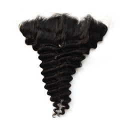 13x6 Transparent Lace Frontal Deep Wave Hair High Quality Virgin Hair