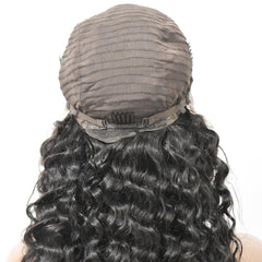 Water Wave 13x4 Transparent Lace Front Wigs Human Hair Wig 180%