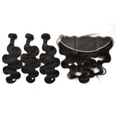 Body Wave Hair 3 Bundles With 13X4 HD Lace Frontal High Quality Virgin Hair