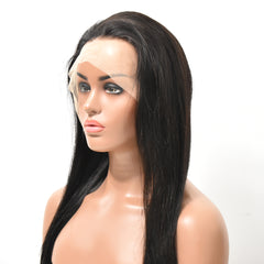 Straight 13x4 Transparent Lace Front Wigs Human Hair Wig 180%