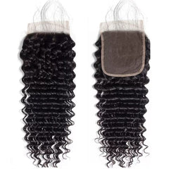 4x4 HD Lace Closure Deep Wave Hair High Quality Virgin Hair
