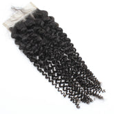 4*4 Transparent Lace Closure Kinky Curly Hair High Quality Virgin Hair