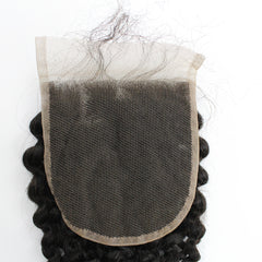4*4 Transparent Lace Closure Kinky Curly Hair High Quality Virgin Hair