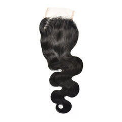 4*4 Transparent Lace Closure Body Wave Hair High Quality Virgin Hair
