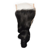 4*4 Transparent Lace Closure Loose Wave Hair High Quality Virgin Hair