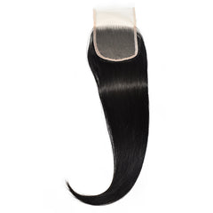 4*4 Transparent Lace Closure Straight Hair High Quality Virgin Hair