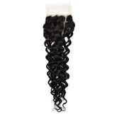 4*4 Transparent Lace Closure Water Wave Hair High Quality Virgin Hair