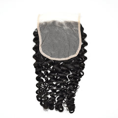 5x5 Transparent Lace Closure Curly Hair High Quality Virgin Hair