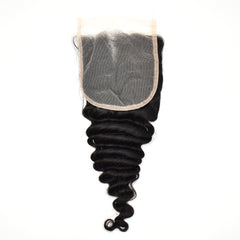 5x5 Transparent Lace Closure Deep Wave Hair High Quality Virgin Hair