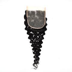 5x5 Transparent Lace Closure Water Wave Hair High Quality Virgin Hair