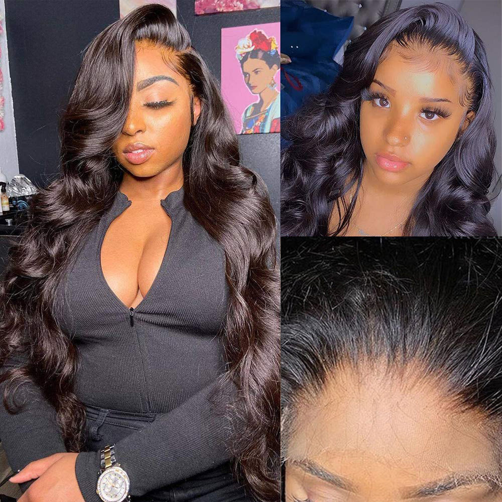 Body Wave Ready To Wear 5x5 HD Lace Closure Wigs 200% High Density Baby Hair Human Hair Wig