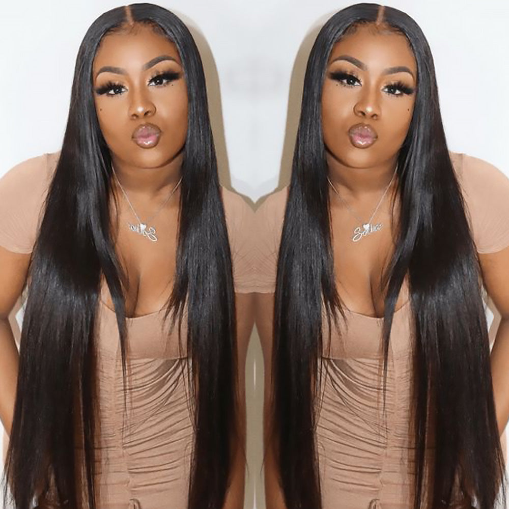 Straight Ready To Wear 5x5 HD Lace Closure Wigs 200% High Density Baby Hair Human Hair Wig