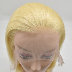 Blonde Straight #613 Color 13×4 Transparent Lace Bob Wig