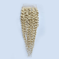 613 Blonde Color 5x5 HD Lace Closure Curly Hair High Quality Virgin Hair