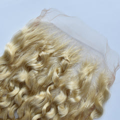 613 Blonde Color 5x5 HD Lace Closure Curly Hair High Quality Virgin Hair