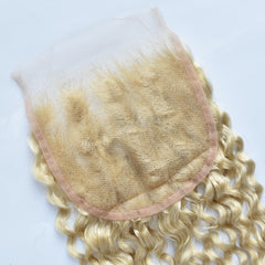 613 Blonde Color 5x5 HD Lace Closure Curly Hair High Quality Virgin Hair