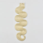Blonde Color #613 Body Wave Tape In Hair Extensions Virgin Human Hair