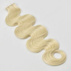 Blonde Color #613 Body Wave Tape In Hair Extensions Virgin Human Hair