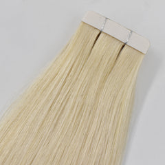 Blonde Color #613 Straight Tape In Hair Extensions Virgin Human Hair