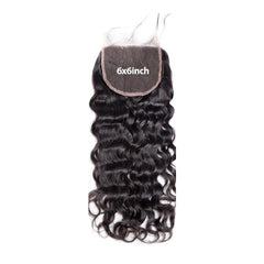 6x6 HD Lace Closure Water Wave Hair High Quality Virgin Hair