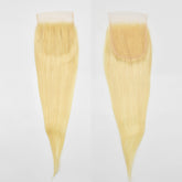 613 Blonde Color 5x5 Transparent Lace Closure Straight Hair High Quality Virgin Hair