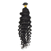 Water Wave Flat Tip Hair Extensions Virgin Human Hair 50g