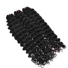 Raw Hair Water Wave Hair 3 Bundles With 4x4 HD Lace Closure High Quality Hair