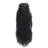 Kinky Curly Tape In Hair Extensions Virgin Human Hair 50g