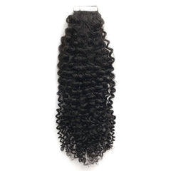 Kinky Curly Tape In Hair Extensions Virgin Human Hair 50g