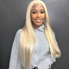 Blonde Color 613 Straight 13×6 HD Lace Front Wigs Human Hair Wig 200% High Density