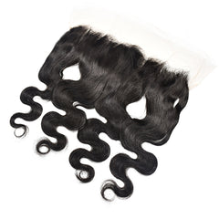 Body Wave Hair 3 Bundles With 13X4 Transparent Lace Frontal High Quality Virgin Hair