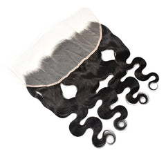 Raw Hair Body Wave Hair 3 Bundles With 13X4 Transparent Lace Frontal High Quality Hair