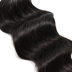 Loose Body Wave Hair 3 Bundles With 4x4 Transparent Lace Closure High Quality Brazilian Virgin Hair