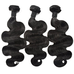 Body Wave Hair 3 Bundles With 6x6 HD Lace Closure High Quality Virgin Hair