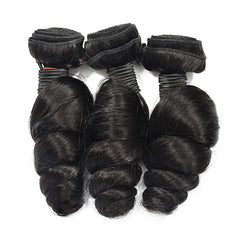 Loose Wave Hair 3 Bundles With 13x4 Transparent Lace Frontal High Quality Virgin Hair