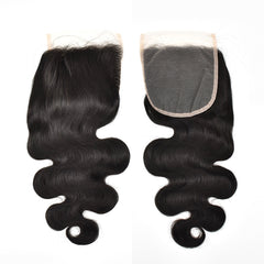 Raw Hair Body Wave Hair 3 Bundles With 5x5 Transparent Lace Closure High Quality Hair