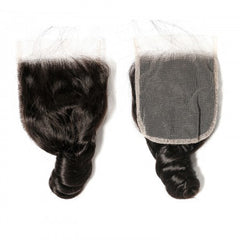 Loose Wave Hair 3 Bundles With 4x4 HD Lace Closure High Quality Virgin Hair