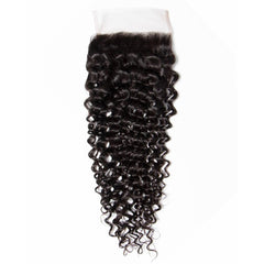 Curly Hair 3 Bundles With 4x4 HD Lace Closure High Quality Virgin Hair