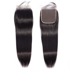 Raw Hair Straight Hair 3 Bundles With 4x4 HD Lace Closure High Quality Hair