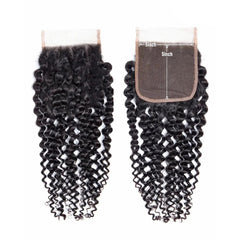 Curly Hair 3 Bundles With 5x5 HD Lace Closure High Quality Virgin Hair