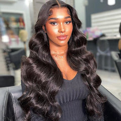 Body Wave 13×4 Transparent Lace Front Wigs Human Hair Wig 150%