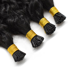 Curly I Tip Hair Extensions Virgin Human Hair 50g