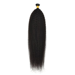 Kinky Straight Flat Tip Hair Extensions Virgin Human Hair 50g