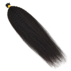 Kinky Straight Flat Tip Hair Extensions Virgin Human Hair 50g